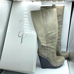 Jessica Simpson Elisha Gray/Elk Lima Vintage Leather Boots